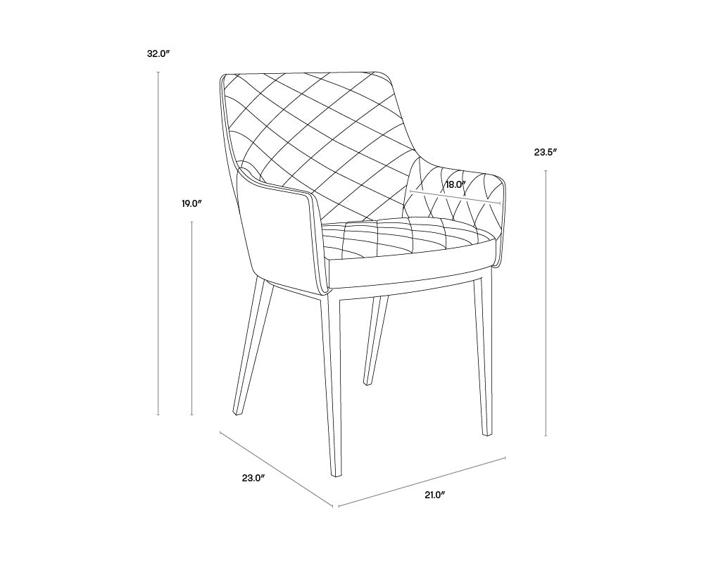 Chase Dining Armchair - White