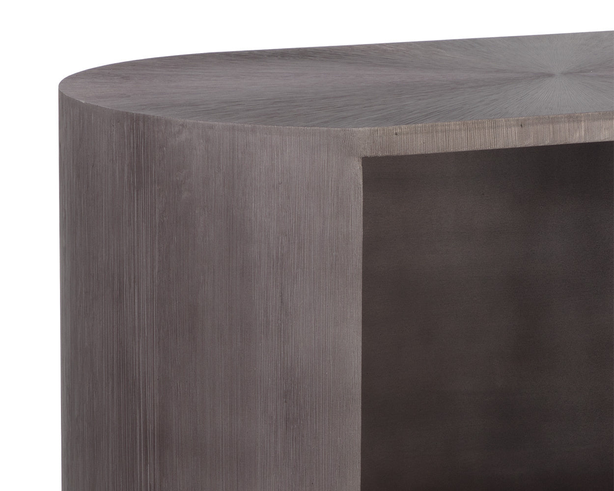 Siena Nightstand - Oval  Gunmetal