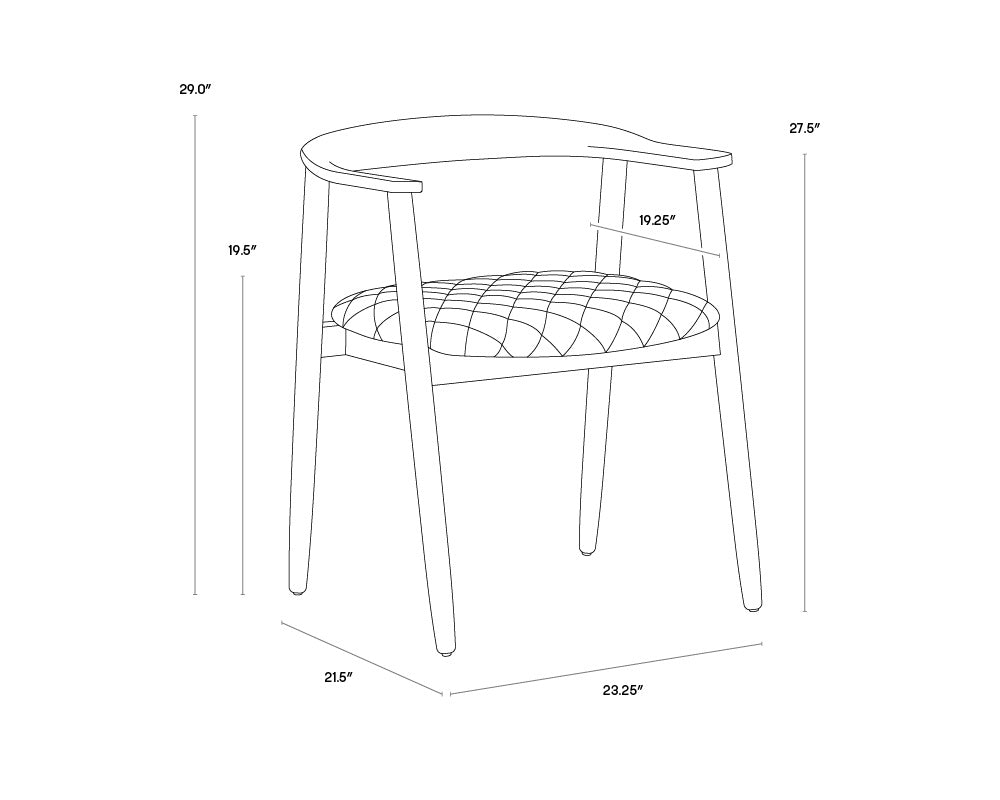 Jeremy Dining Armchair - Black