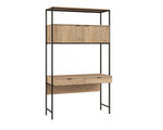 Ambrose Modular Wall Desk - Rustic Oak  Black