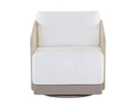 Allariz Swivel Armchair - Greige  Stinson White