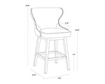 Ariana Swivel Counter Stool - Overcast Grey