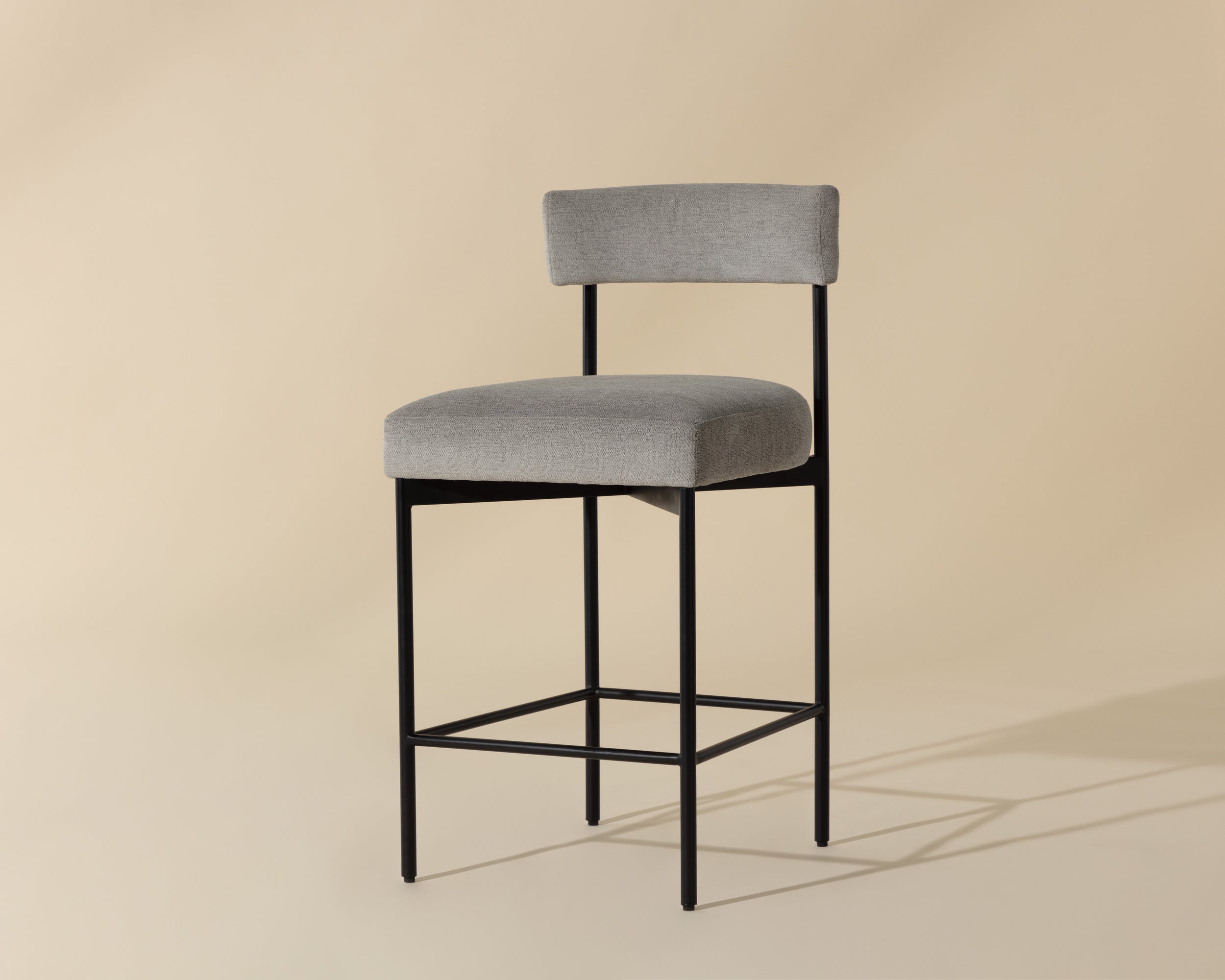 Seneca Counter Stool - Black  Polo Club Stone