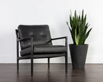 Gilmore Lounge Chair - Black  Black Leather