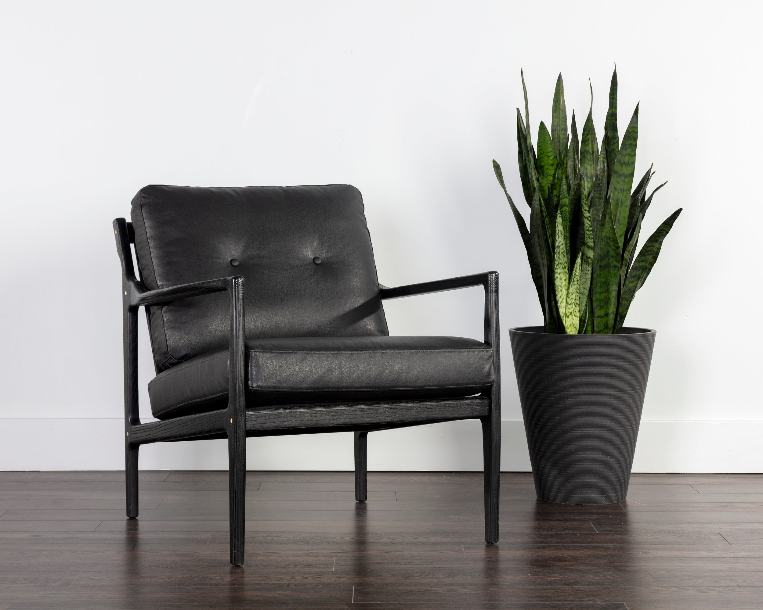 Gilmore Lounge Chair - Black  Black Leather