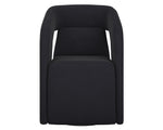 Kendrick Wheeled Dining Armchair - Abbington Black