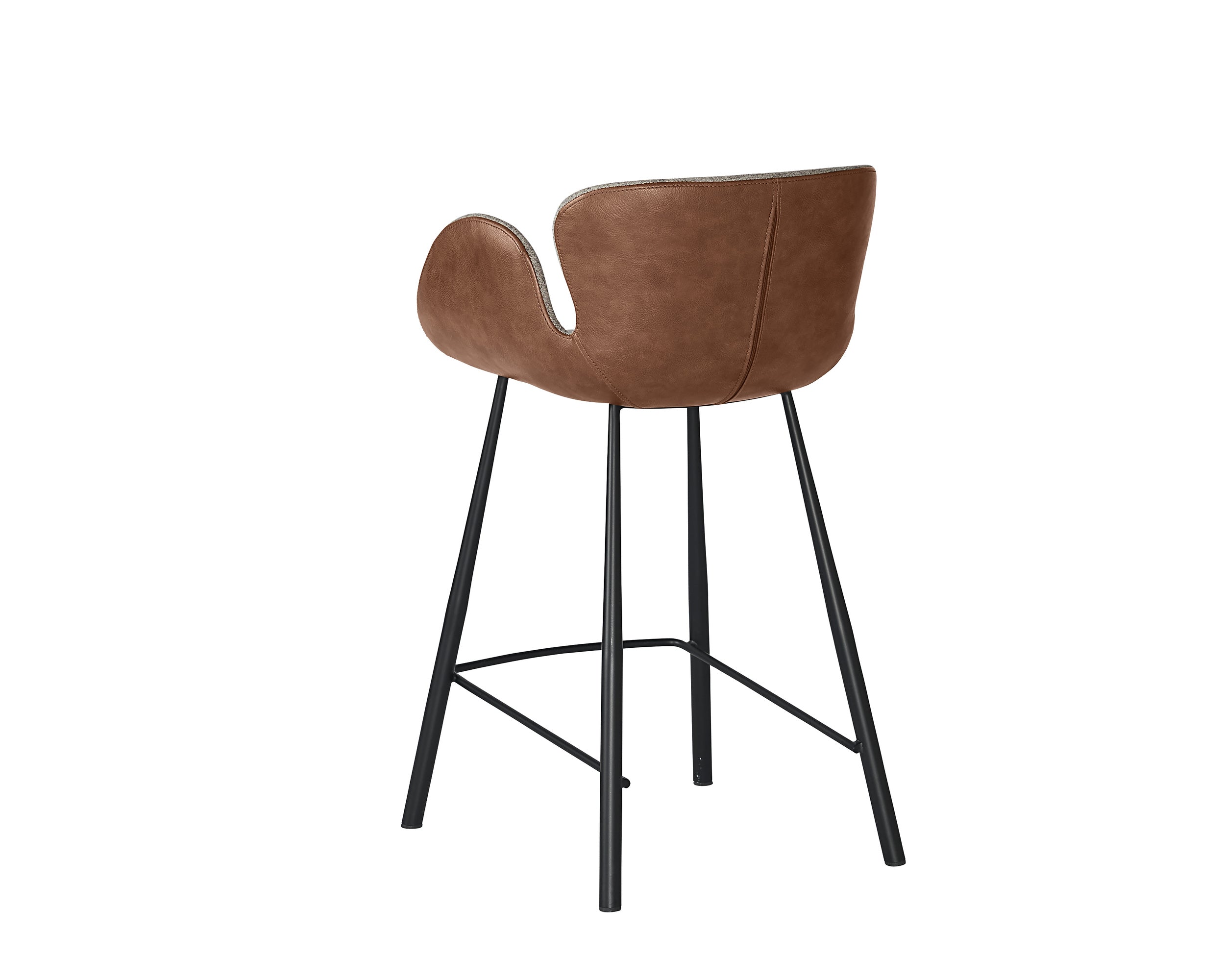 Waldo Counter Stool - November Grey / Cinnamon Brown