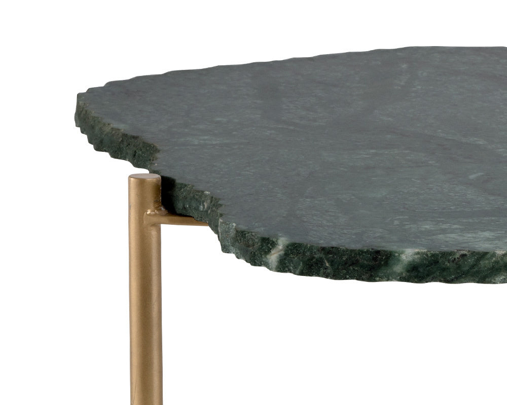 Saunders Coffee Table Top - Green Marble