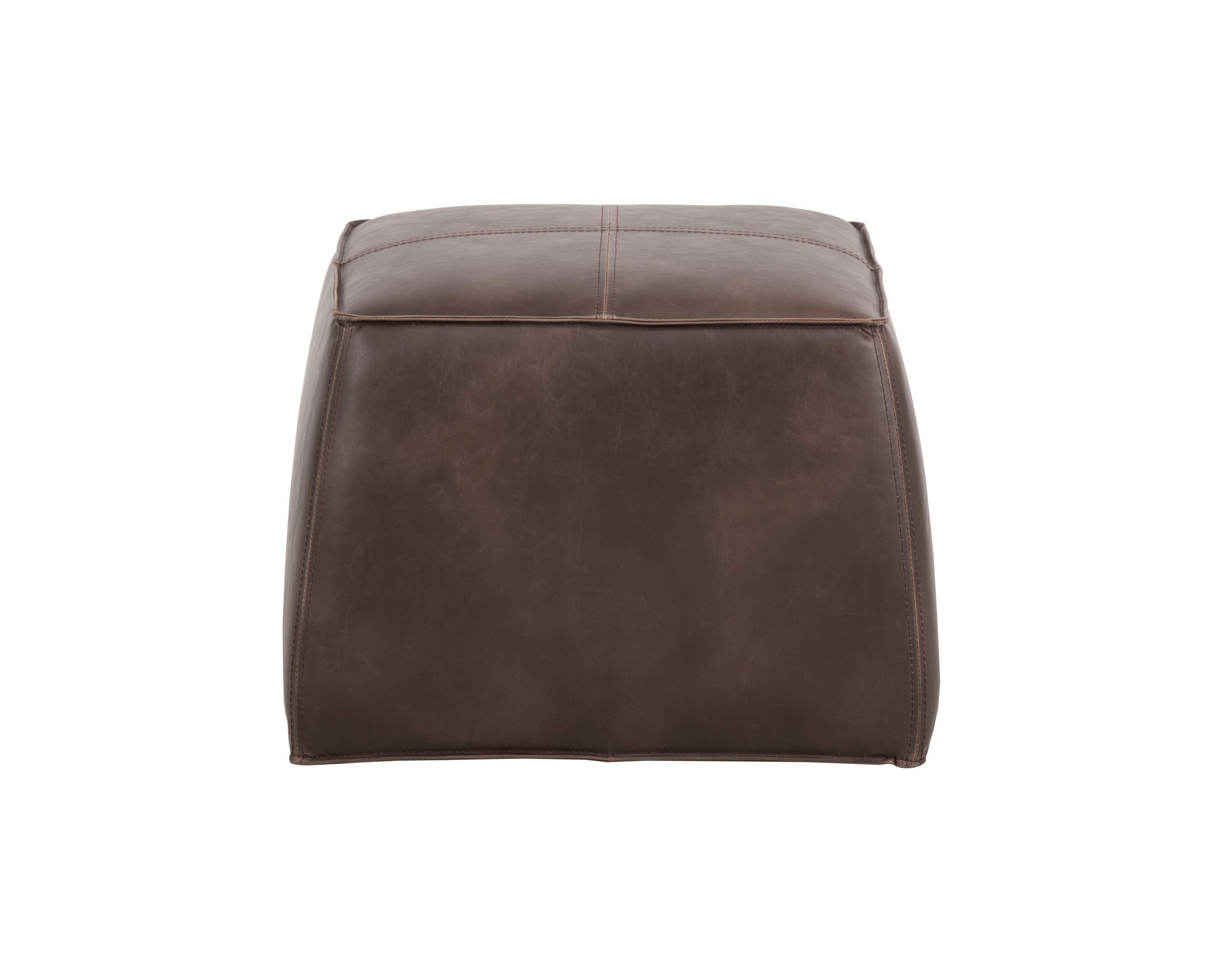 Aspen Ottoman - Havana Dark Brown