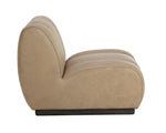 Blaise Swivel Lounge Chair - Sahara Sand Leather