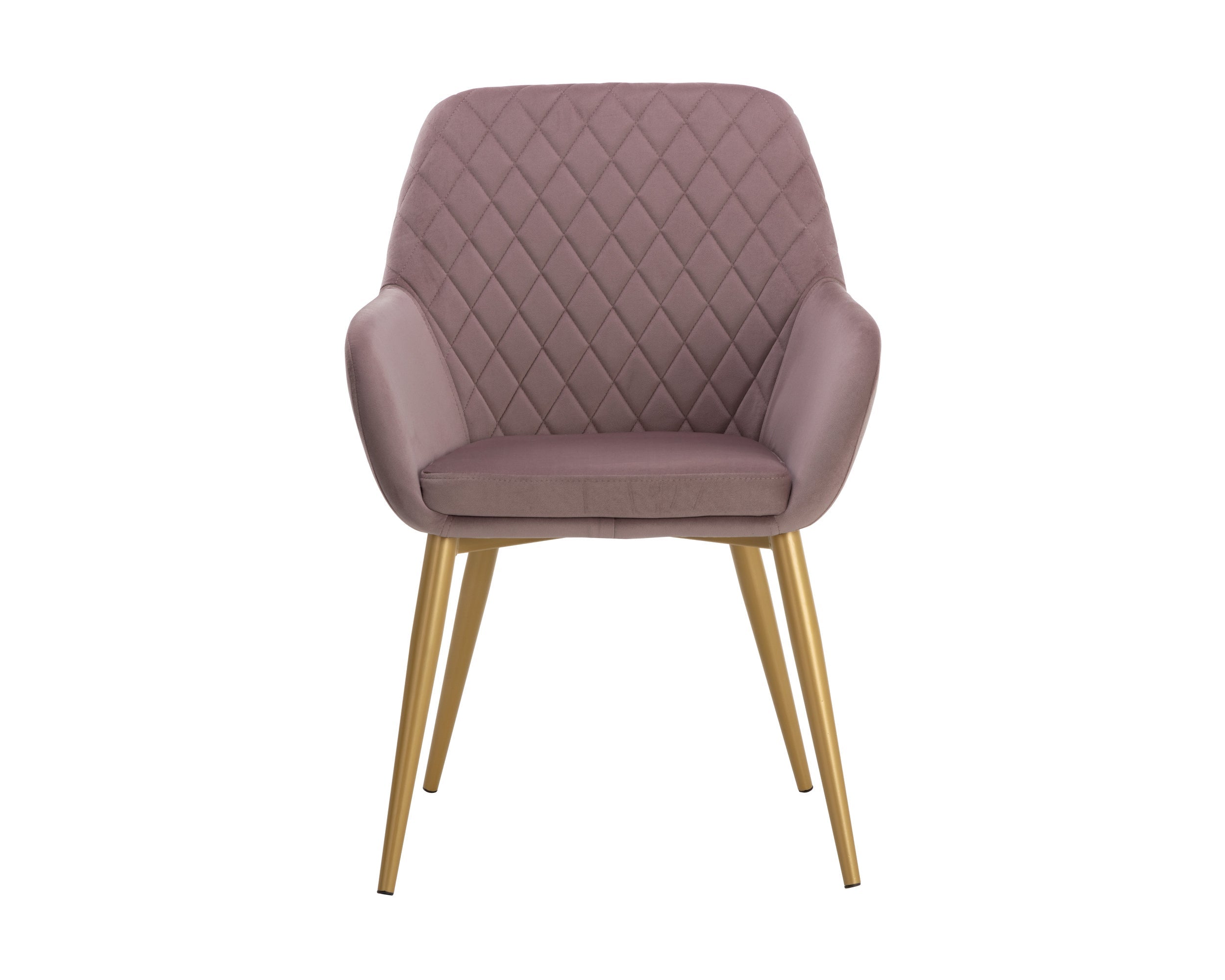 Jayna Dining Armchair - Champagne Gold  Abbington Blush Purple