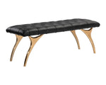 Taylen Bench - Black Leather