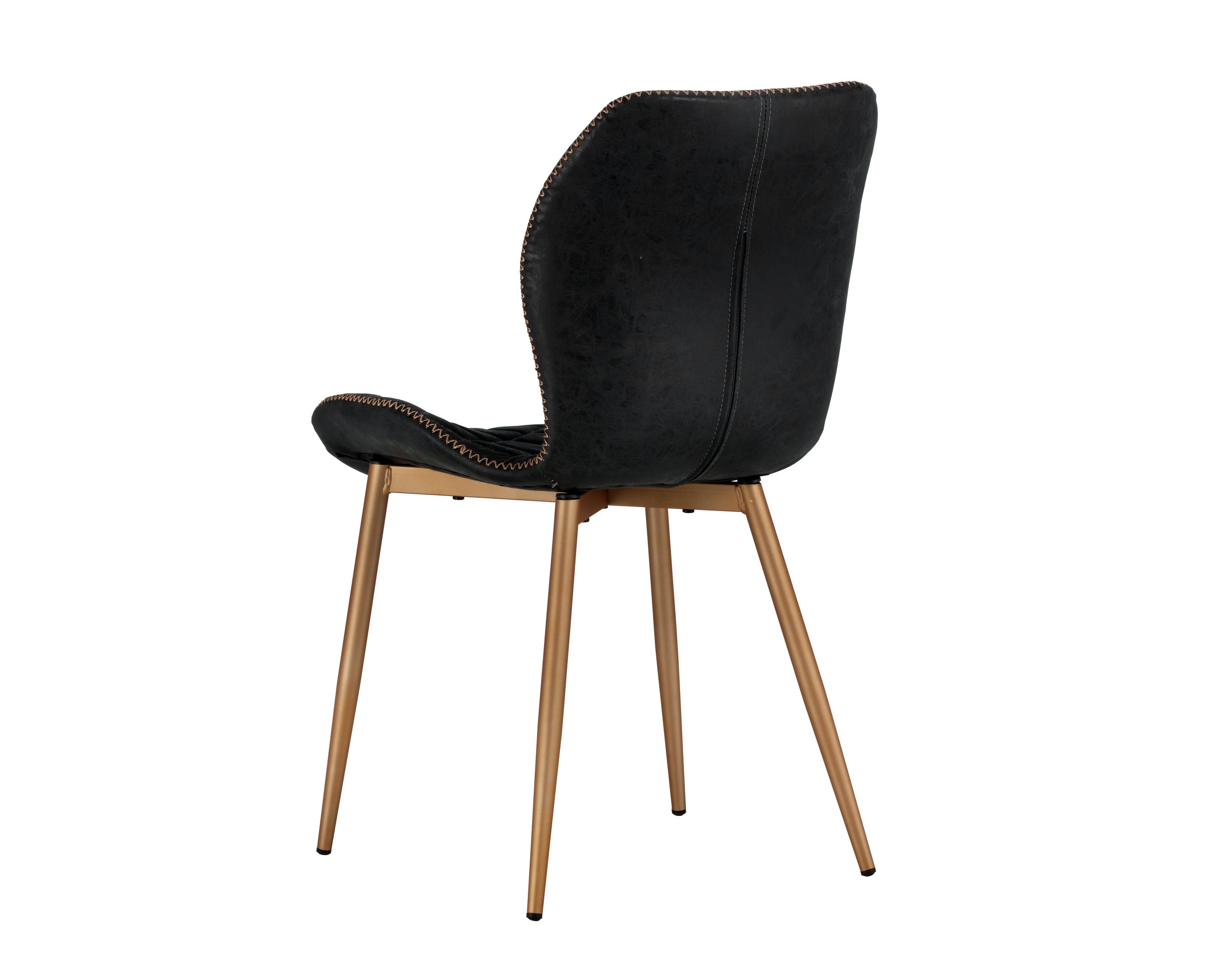 Lyla Dining Chair - Champagne Gold  Antique Black