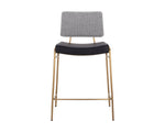 Brinley Counter Stool - Gold  Nightfall Black / Chacha Grey