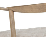 Jeremy Dining Armchair - Weathered Oak  Dove Cream