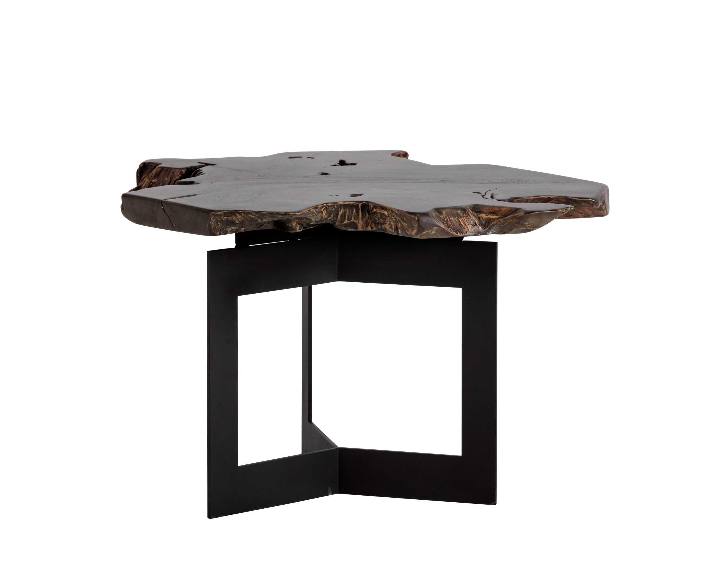 Wyatt Side Table - Black / Dark Brown