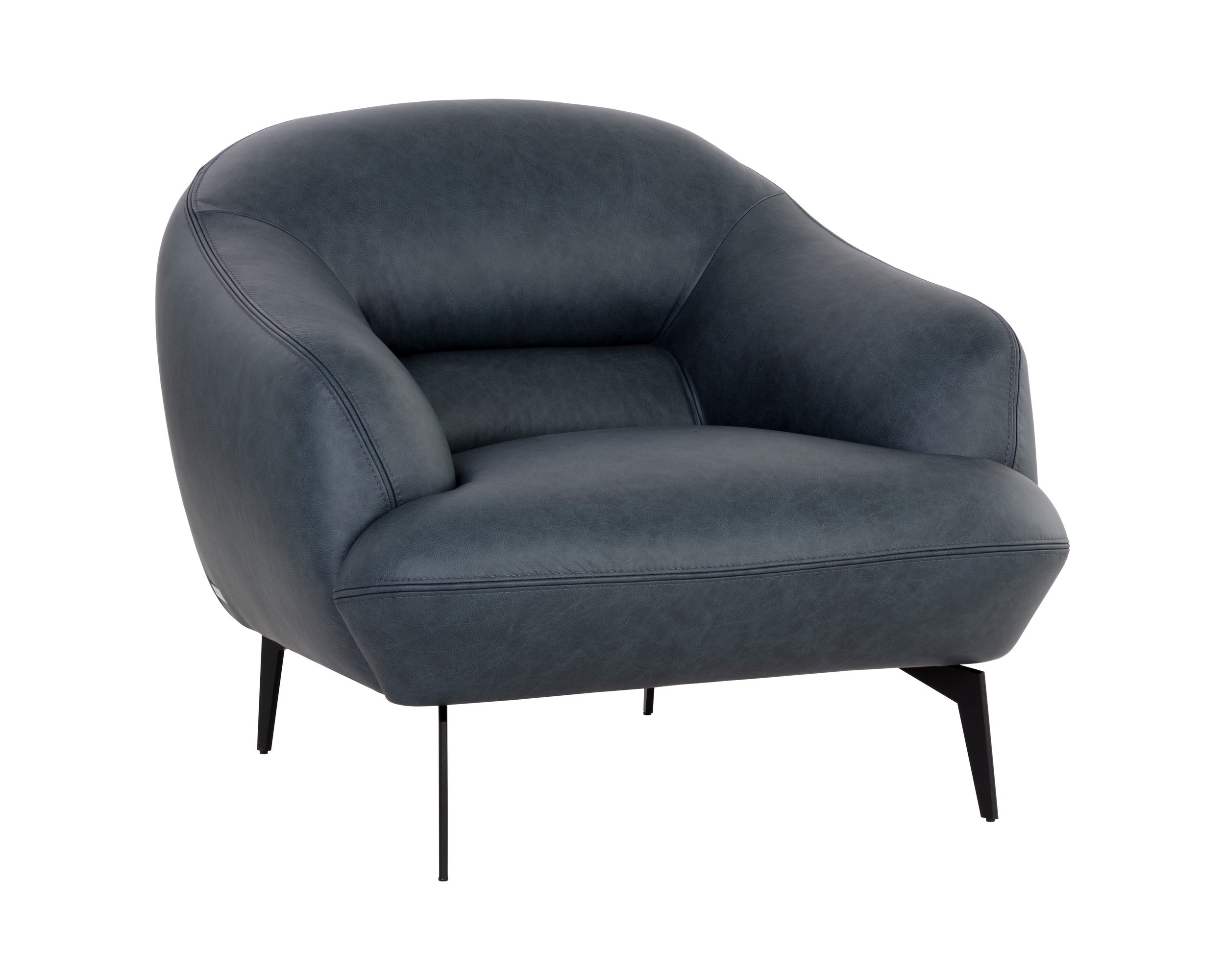 Armani Armchair - Midnight Blue Leather