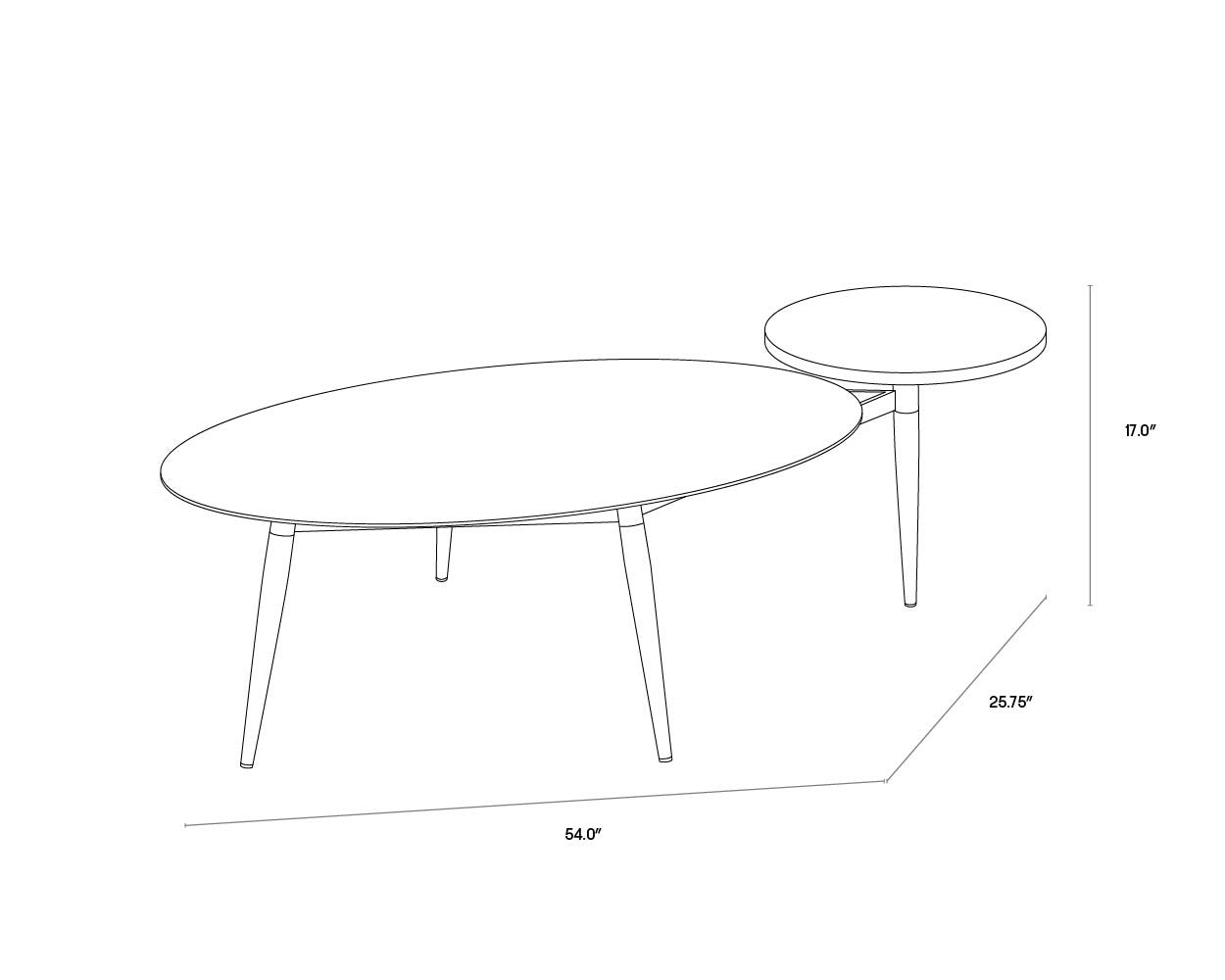 Tuner Coffee Table - Oval