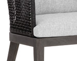 Capri Dining Armchair - Smoke Grey  Copacabana Marble