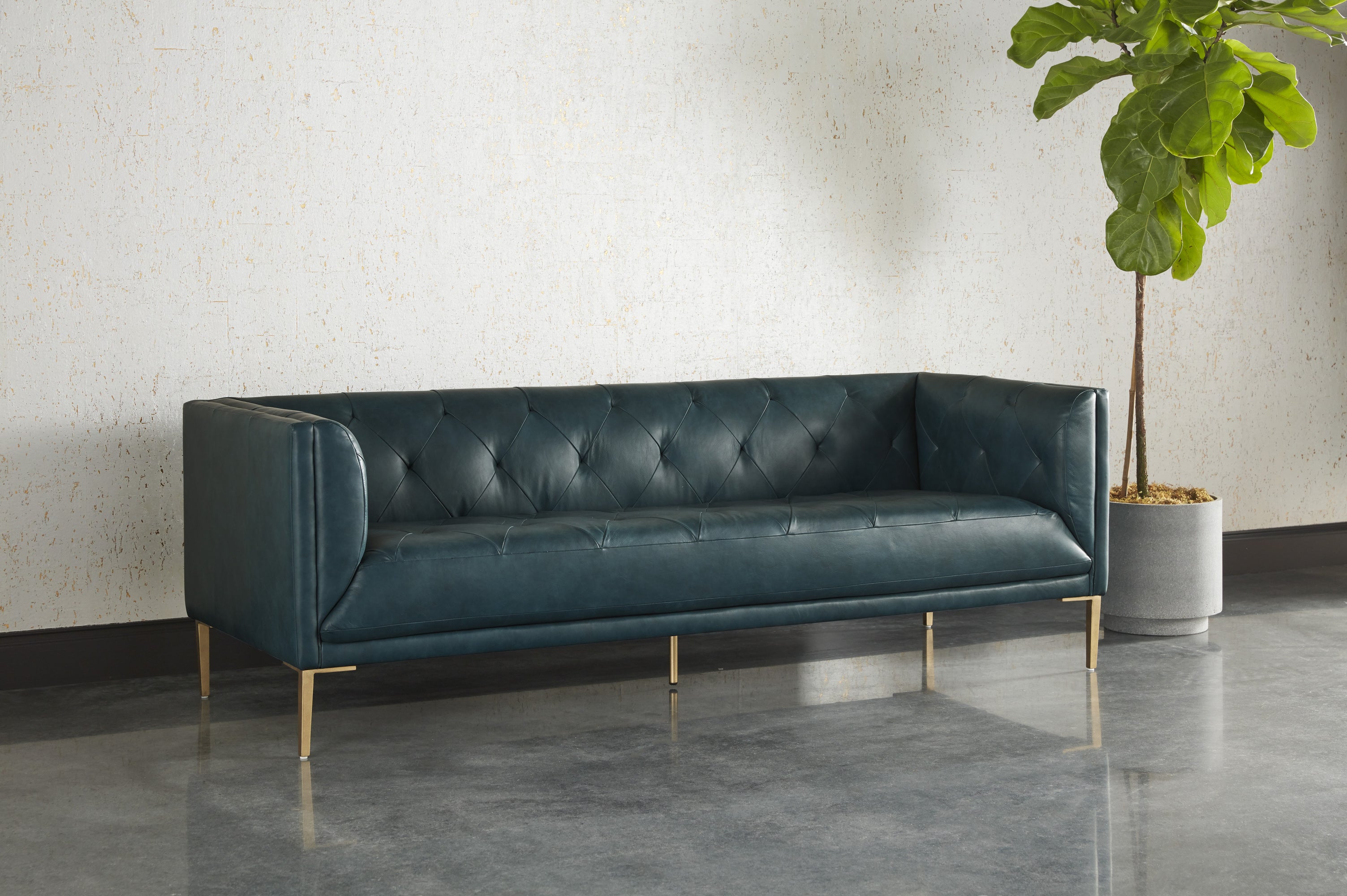 Westin Sofa - Vintage Peacock Leather