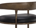 Zanatta Barstool - Charcoal Black Leather