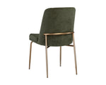 Zeke Dining Chair - Antique Brass  Bergen Olive