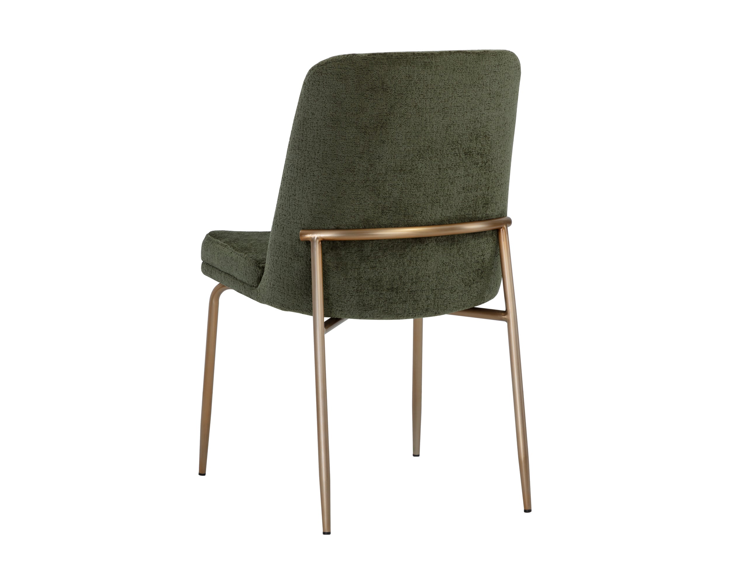 Zeke Dining Chair - Antique Brass  Bergen Olive