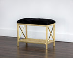 Bria Bench - Antique Brass  Black