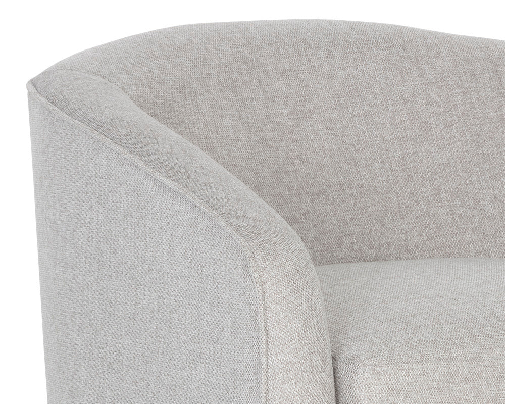 Hazel Swivel Lounge Chair - Gold  Belfast Heather Grey