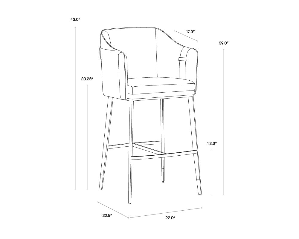 Carter Barstool - Napa Beige / Napa Tan