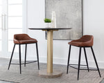 Astra Counter Stool - Black  Cinnamon Brown