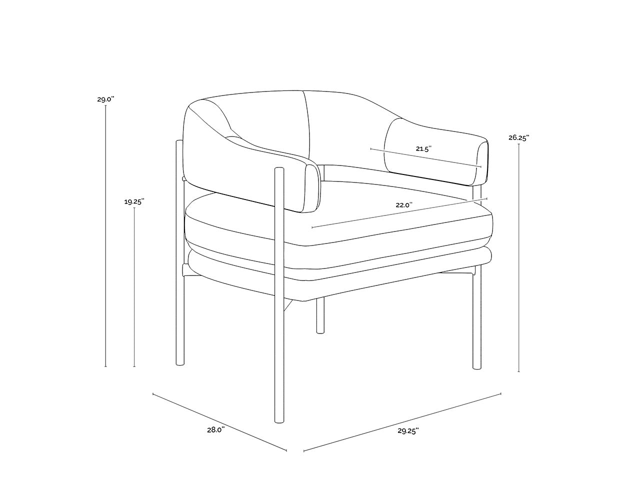 Lola Lounge Chair - Meg Rust