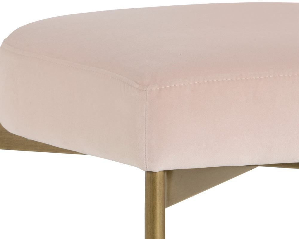 Seneca Dining Chair - Antique Brass  Velvet Blush