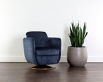 Gilley Swivel Lounge Chair - Bergen Navy