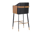 Carter Barstool - Napa Black / Napa Cognac