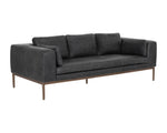 Burr Sofa - Serbia Black Leather