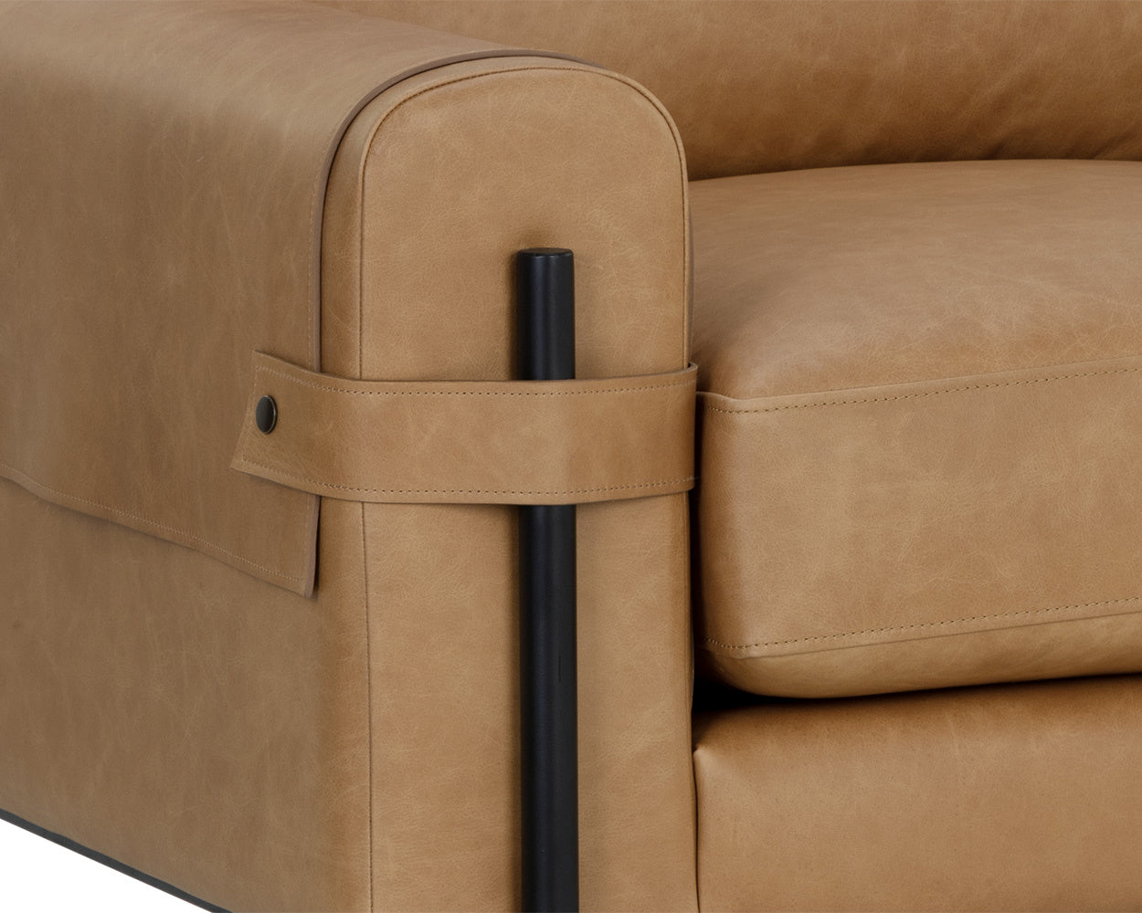 Camus Armchair - Ludlow Sesame Leather