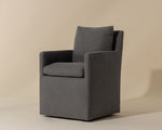 Glenrose Wheeled Dining Armchair - Effie Smoke