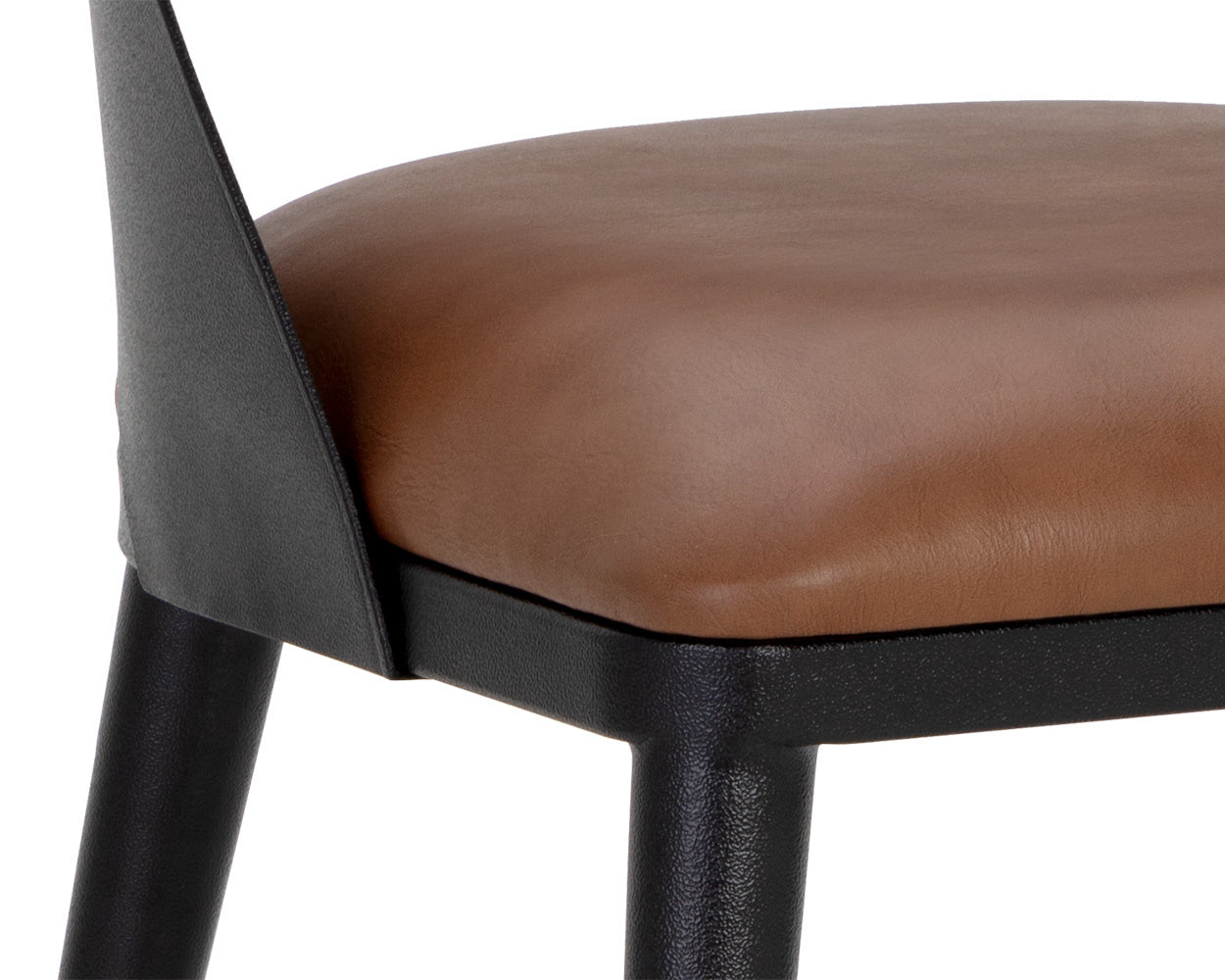 Dezirae Dining Chair - Black  Cognac Leather