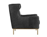 Virgil Lounge Chair - Marseille Black Leather