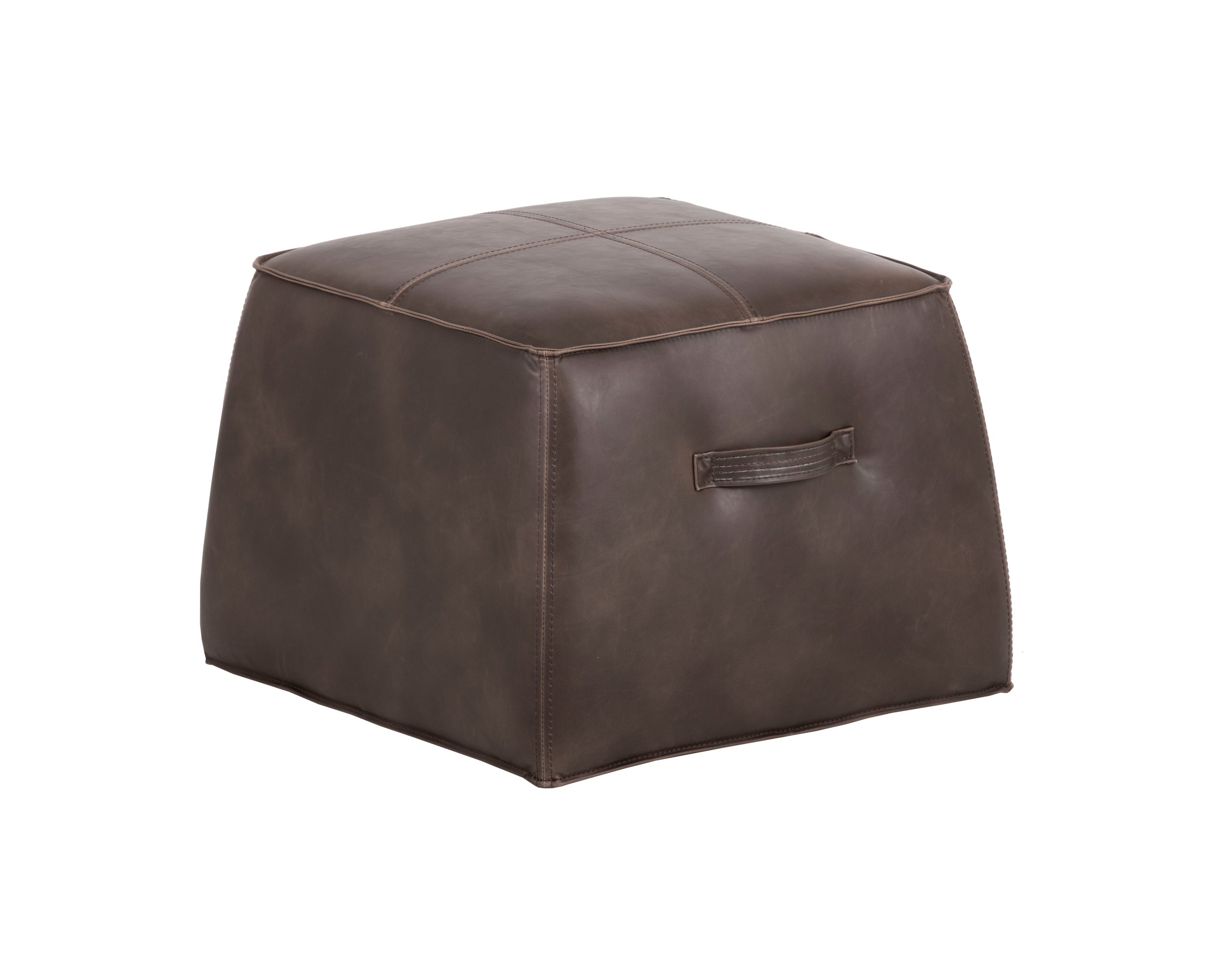 Aspen Ottoman - Havana Dark Brown