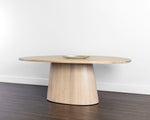 Althea Dining Table - Oval  Light Oak