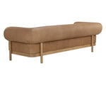 Bromley Sofa - Rustic Oak  Ludlow Sesame Leather