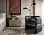 Tryor Lounge Chair - Vintage Black Night Leather