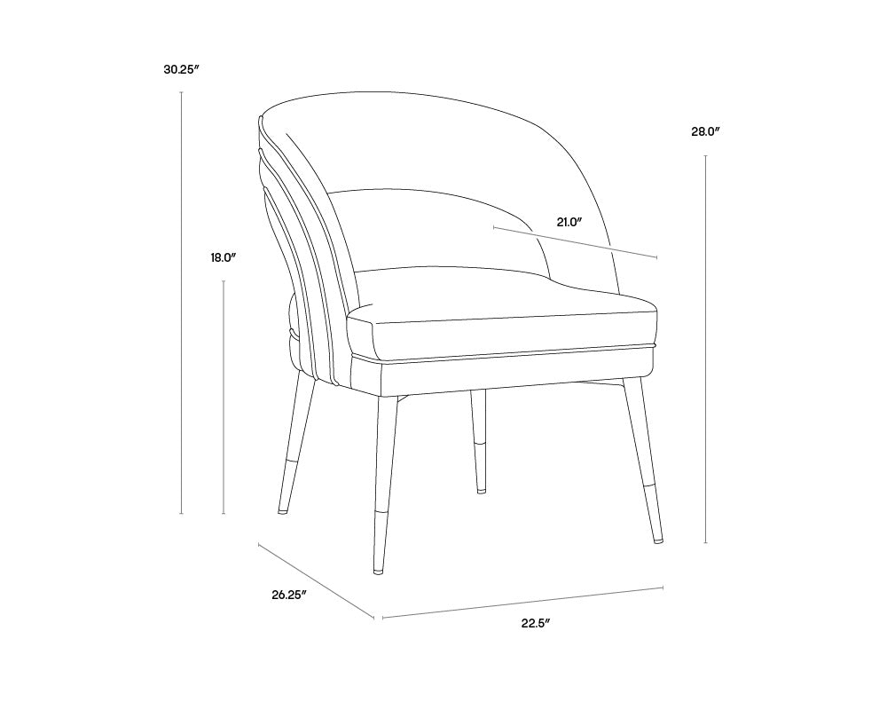 Cassidy Dining Armchair - Polo Club Stone