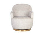 Casey Swivel Lounge Chair - Nono Cream