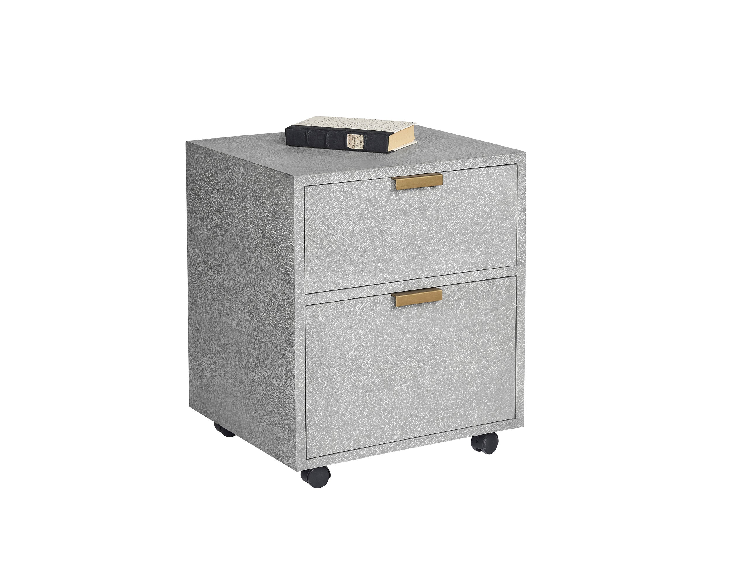 Jiro File Cabinet - Grey Shagreen