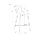 Arabella Counter Stool - Bravo Portabella / Polo Club Kohl Grey