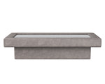 Azelia Coffee Table - Light Grey Leather