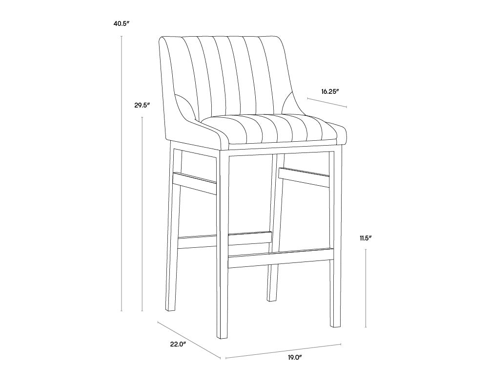 Halden Barstool - Vintage Cognac